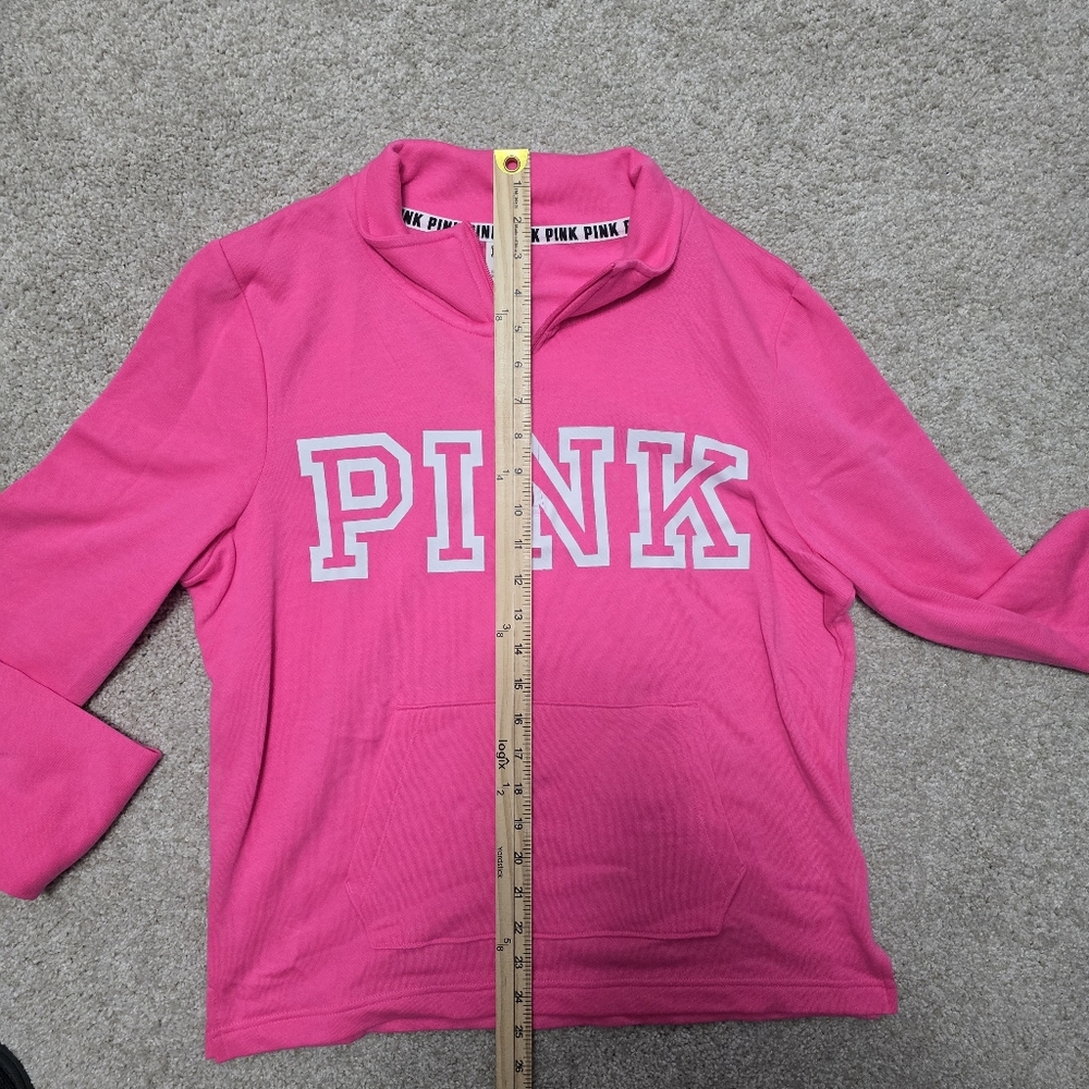 Victorias Secret Pink Quarter-Zip Pullover Large - Picture 5 of 7